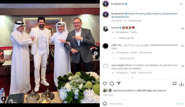 Burak Özçivit, gelen tepkilerin ardından Kevin Spacey ile fotoğraflarını sildi