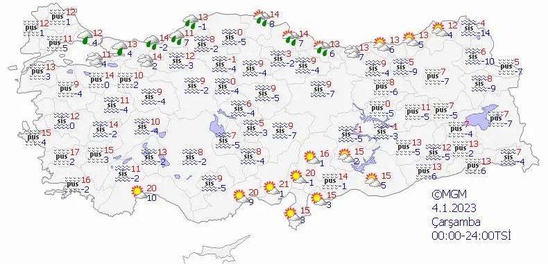 Meteoroloji'den uyarı: Hem sis hem<a class=