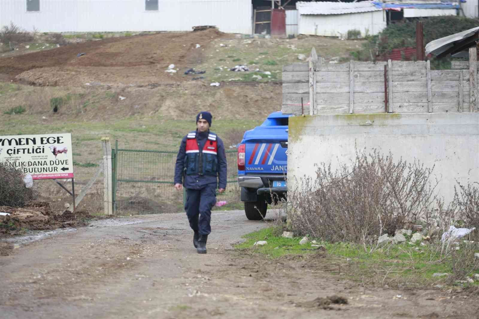 Jandarma dedektörle cinayetin işlendiği suç aletini arıyor