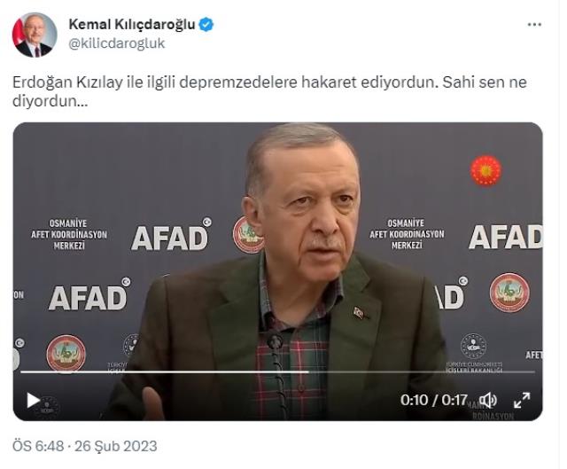 Kılıçdaroğlu, Kızılay'ın çadır satmasıyla ilgili 