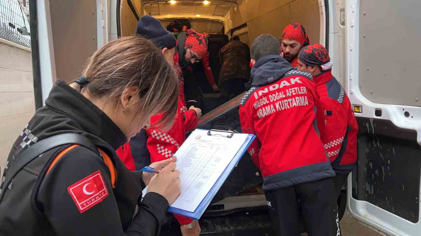 İNDAK ekibi deprem bölgesine hareket etti