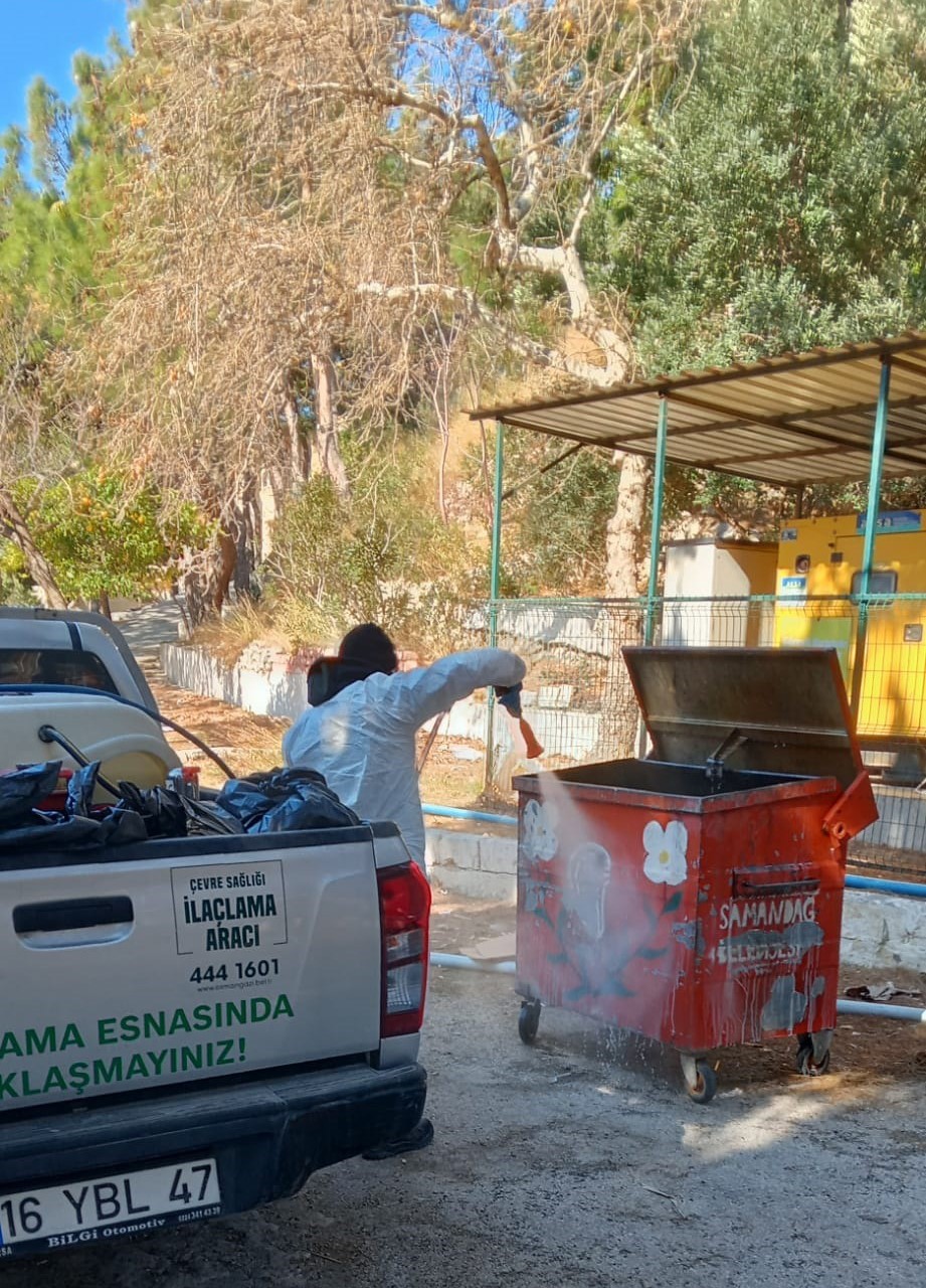 Deprem bölgesi haşere oluşumuna karşı ilaçlandı