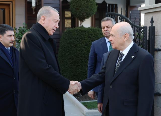 Cumhurbaşkanı Erdoğan, Bahçeli'yi ziyaret etti