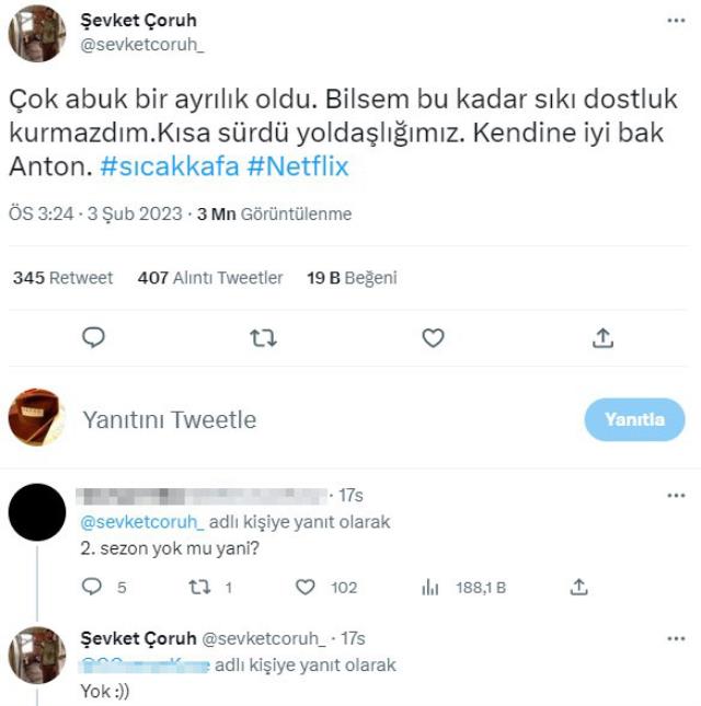 Netflix, Sıcak Kafa dizisini iptal etti! Başrol oyuncusu Şevket Çoruh'tan manidar paylaşım gecikmedi: Çok abuk bir ayrılık oldu