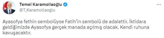 Karamollaoğlu'nun 