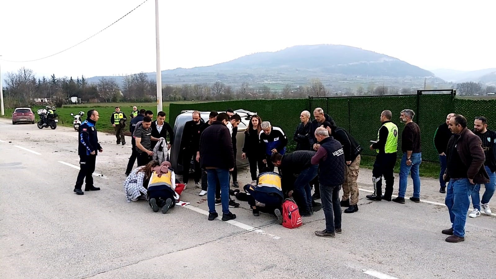 Bursa’da alkollü sürücü otomobiliyle takla attı: 5 yaralı