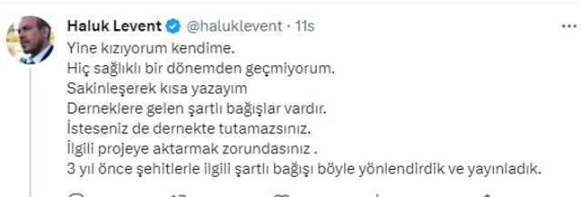 Yardımlarıyla gündemden düşmeyen Haluk Levent'ten yeni karar: Kendimi açıklamaktan yoruldum, açıklamalar Ahbap'tan yapılacak