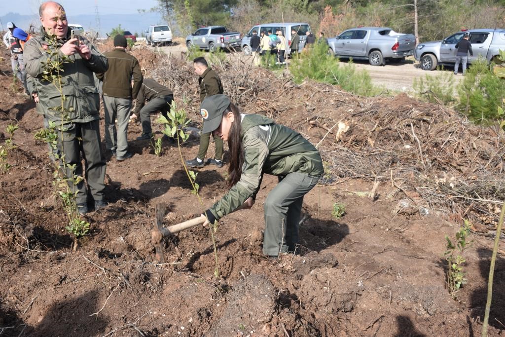 Depremde hayatını kaybeden vatandaşların anısına Bursa’da 8 bin fidan dikildi