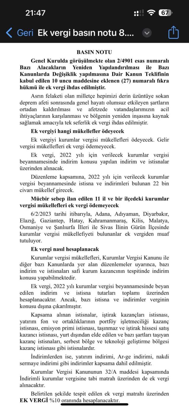 Depremin yaralarının sarılması için harekete geçildi! 22 bin kurumdan ek deprem vergisi alınacak