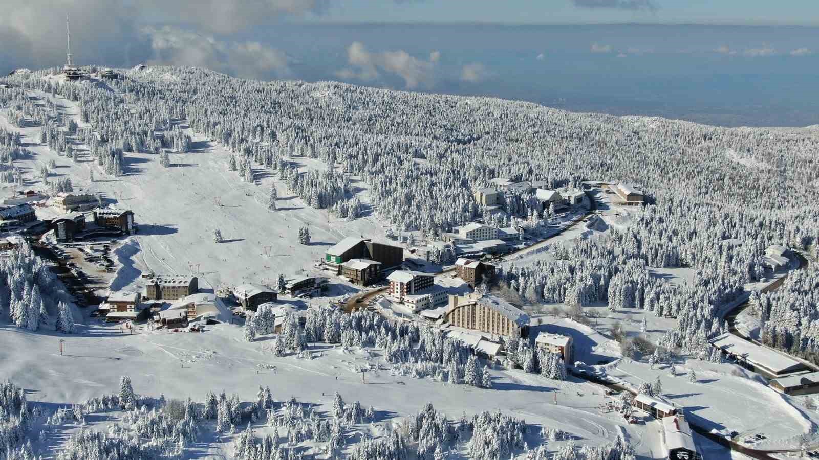 Uludağ’a kar Bursa’ya yağmur yağışı sevindirdi