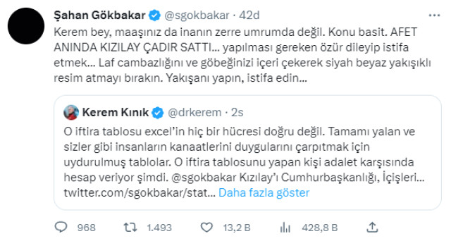 Tartışma maaşlara sıçradı! Şahan Gökbakar, paylaştığı tabloyla Kınık'ı istifaya davet etti