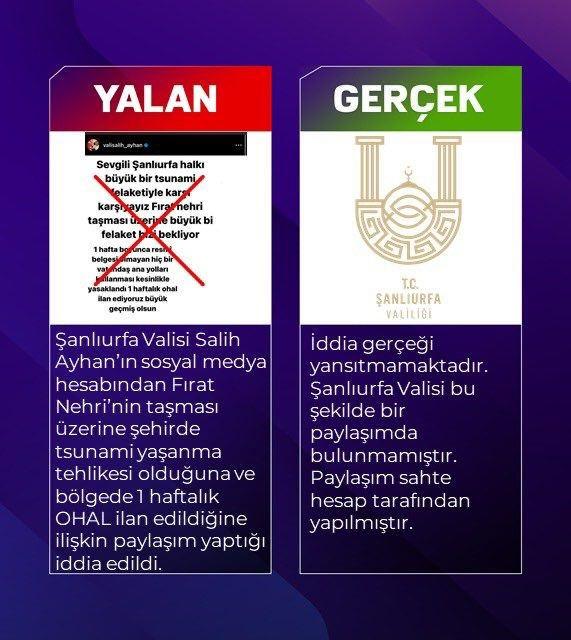 Şanlıurfa Valiliği 'Tsunami olacak' iddiasını yalanladı!