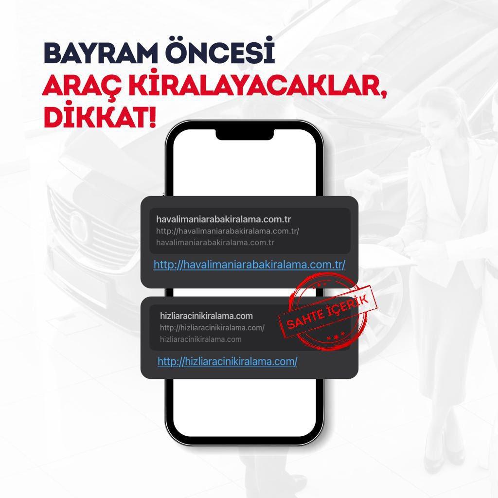 SİBERAY'dan bayram öncesi 'araç kiralama' uyarısı