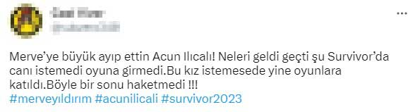 Davranışlarından rahatsız olduğu Merve'yi diskalifiye eden Acun Ilıcalı'ya tepki yağıyor