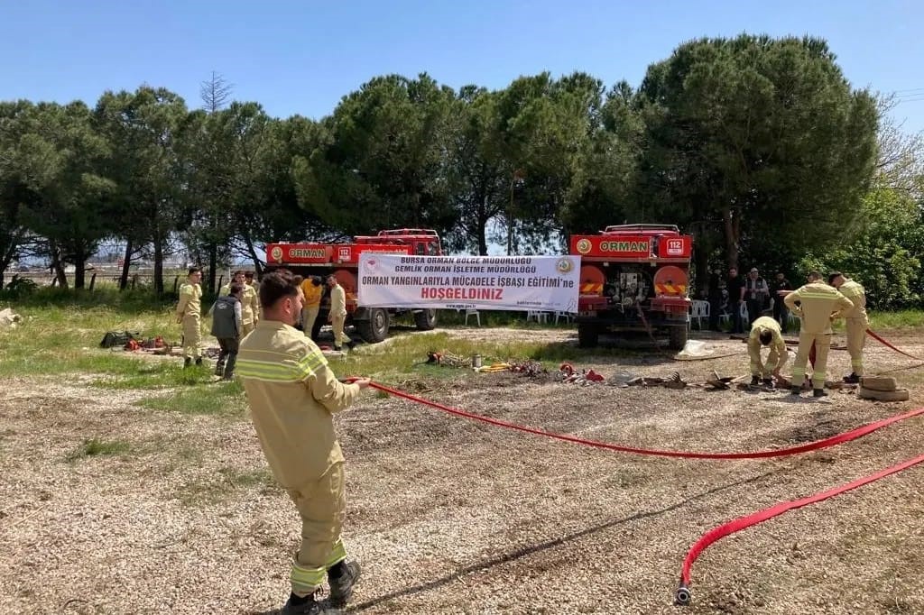 Orman çalışanları yangın söndürme eğitimlerini tamamladı