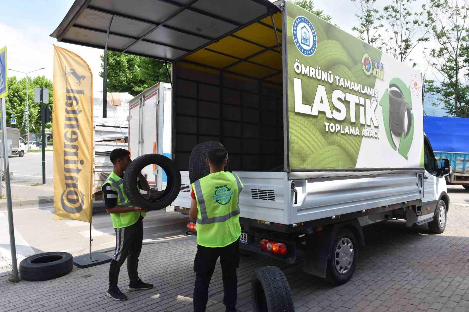 Ömrünü tamamlamış lastikler, ekonomiye kazandırılıyor