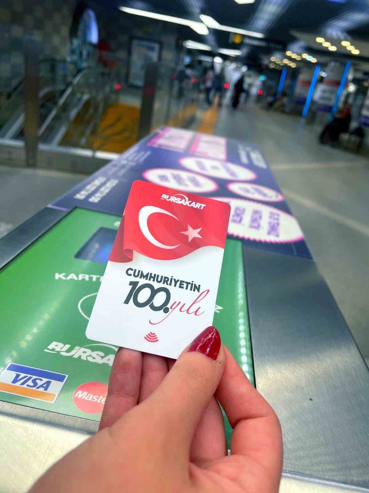 Bu ulaşım kartları 100. yıla özel