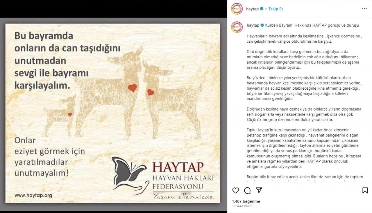 Sözde 'hayvan federasyonu' İslam’ı ve Kurban Bayramı’nı hedef aldı! Yine boş durmadılar