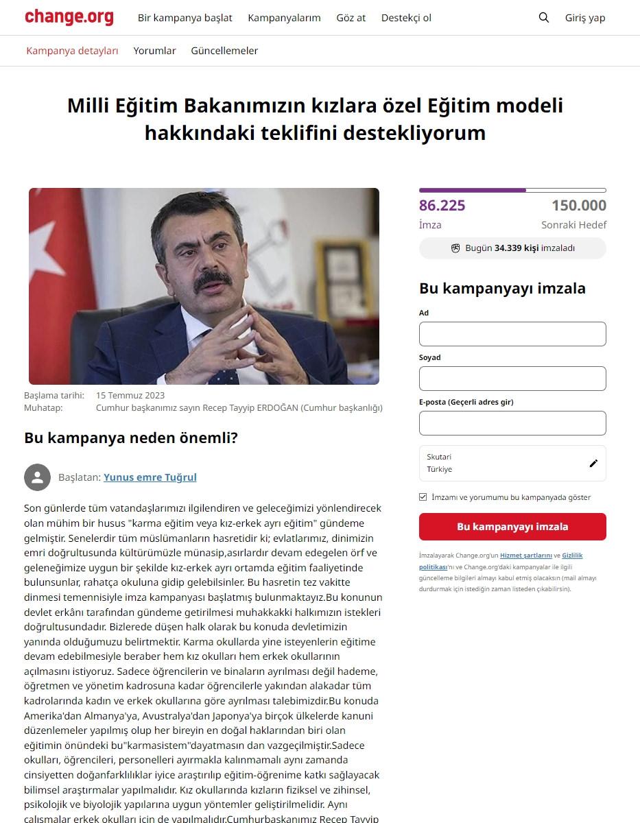 Kız okulları için kampanya başlatıldı! İmza yağıyor