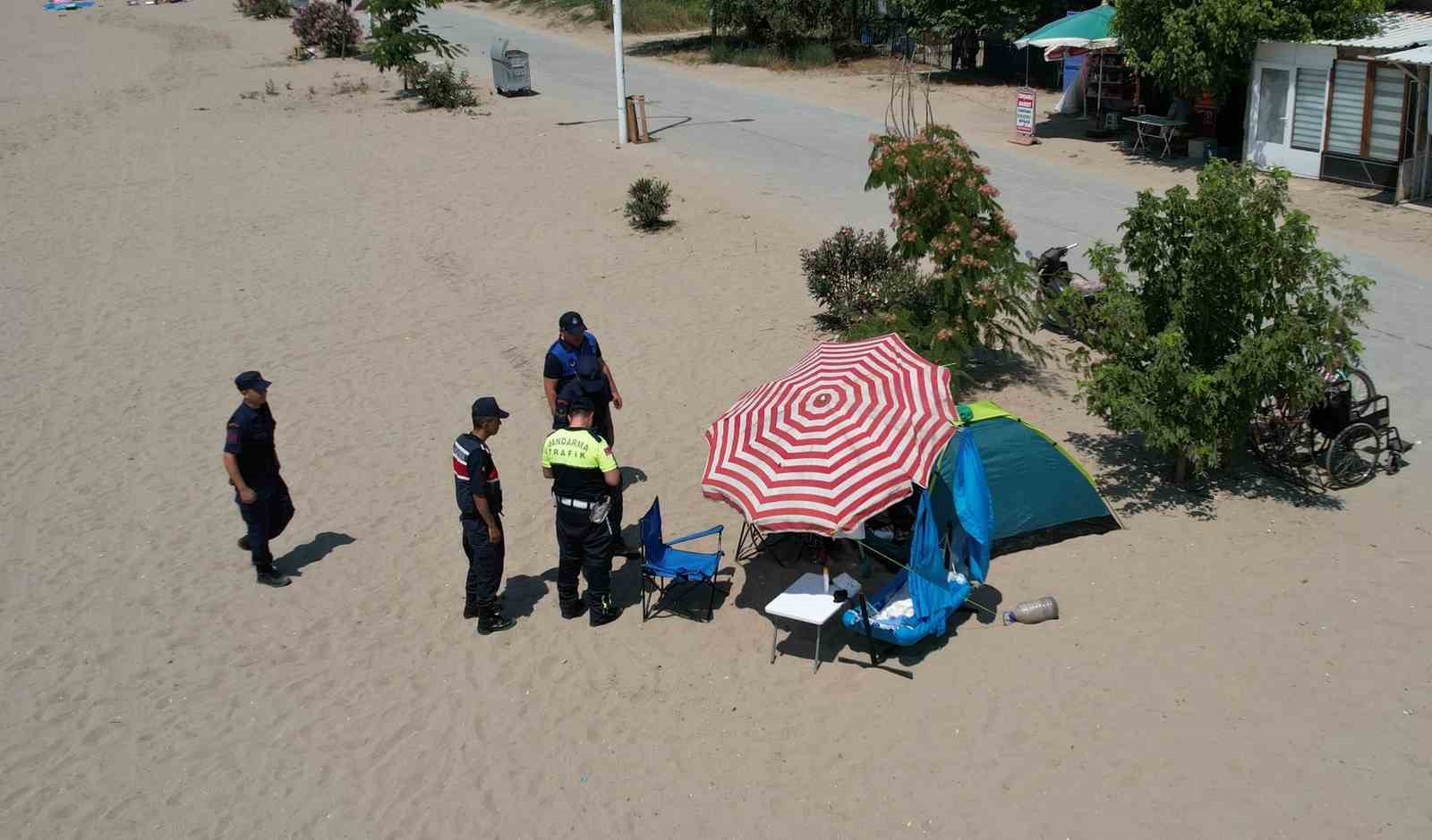 Jandarma ekiplerinden sahillerdeki işgallere karşı denetim