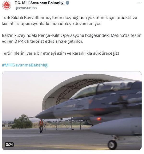 3 terörist etkisiz hale getirildi