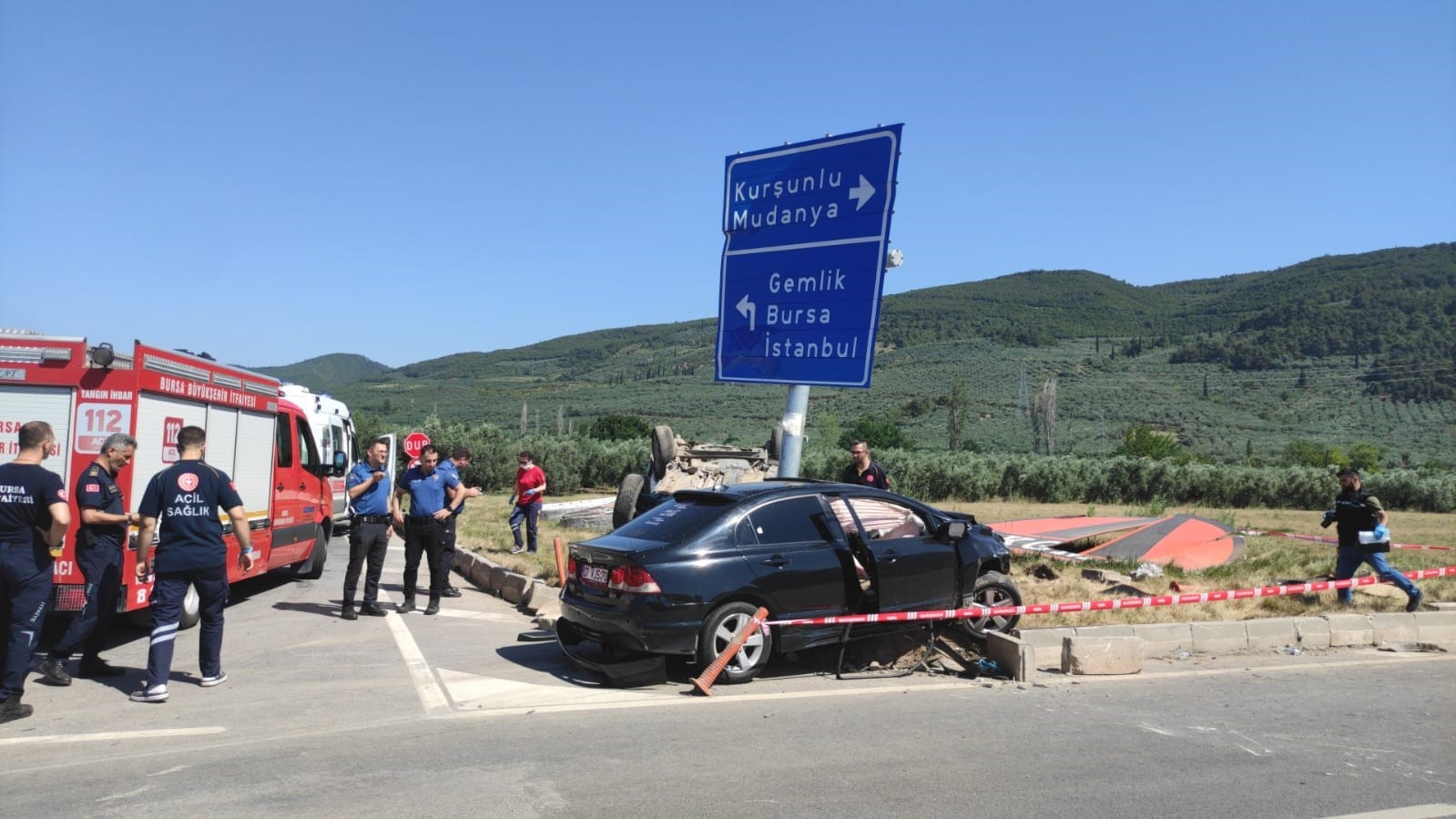 Gemlik’te kaza, 1 ölü 4 yaralı