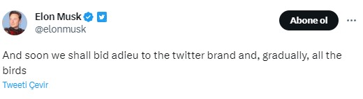 Elon Musk, Twitter'ın logosunu değiştiriyor: Yakında tüm kuşlara veda ediyoruz