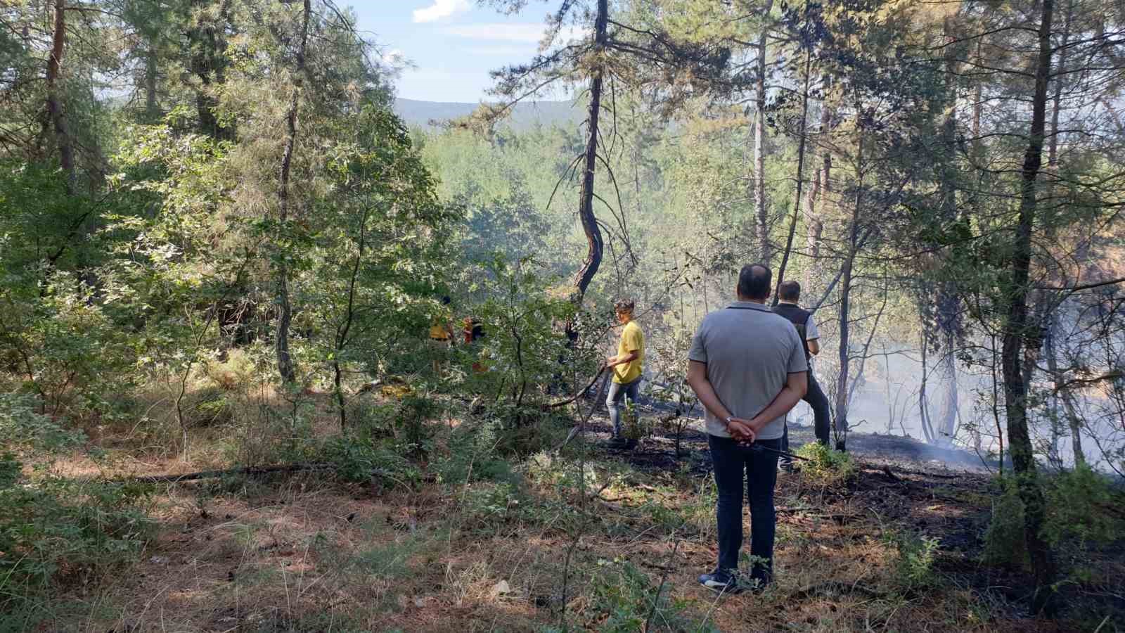 Orhaneli’de ormanlık alanda çıkan yangın söndürüldü