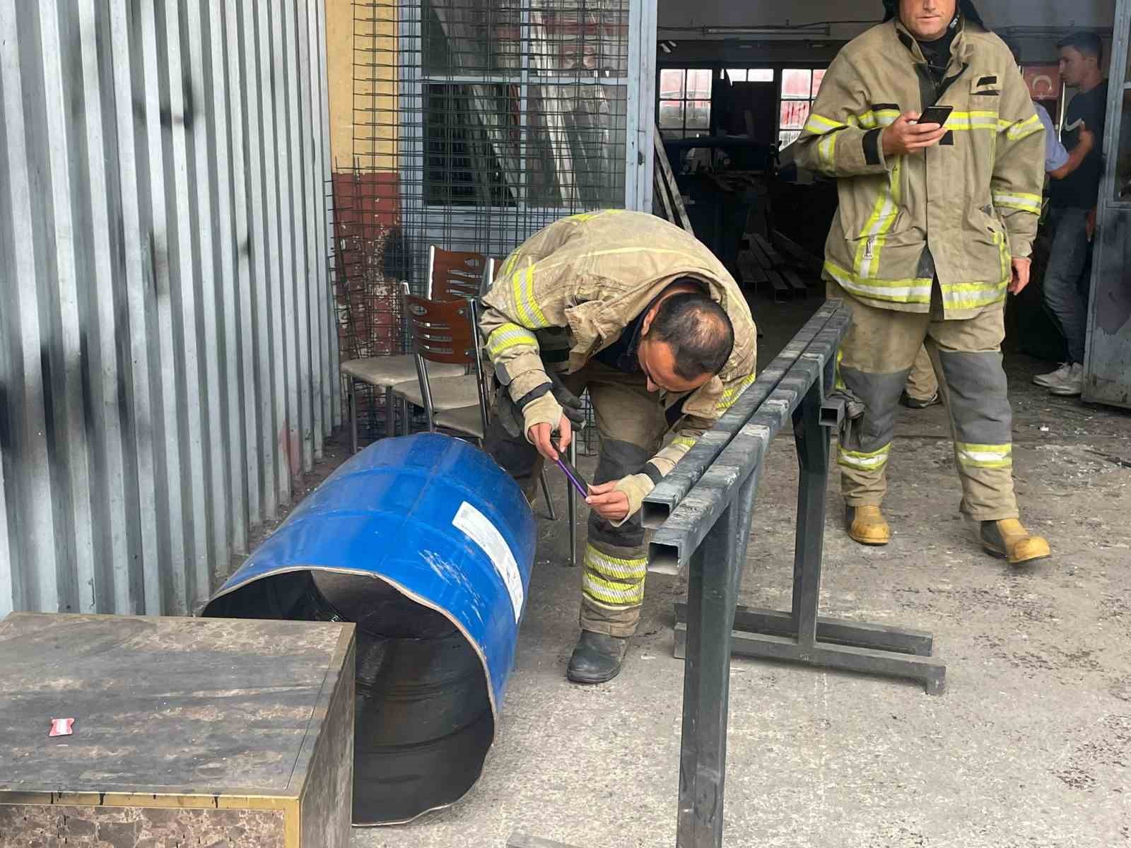 Bursa’da yakıt dolu varil bomba gibi patladı : 1 ağır yaralı