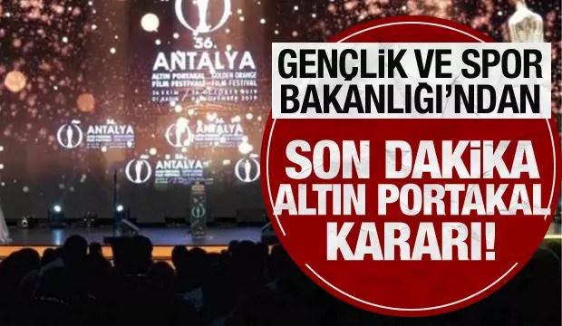 Altın Portakal Film Festivali iptal edildi! Muhittin Böcek 