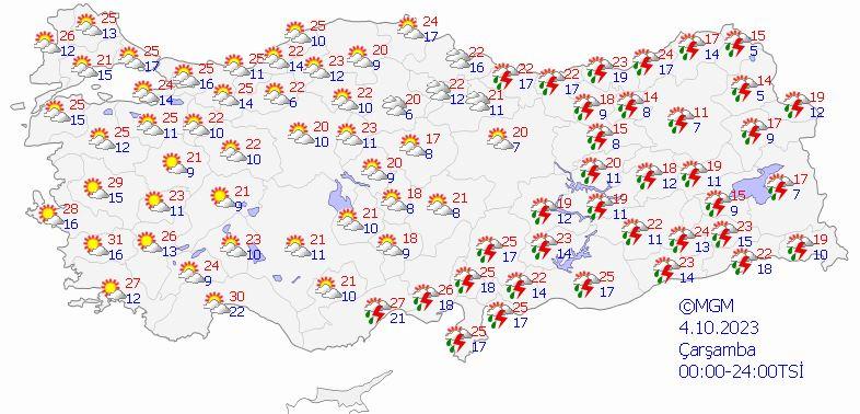 Bakanlık, Meteoroloji ve AFAD peş peşe duyurdu! 40 ile sarı, 4 ile turuncu kodlu uyarı...