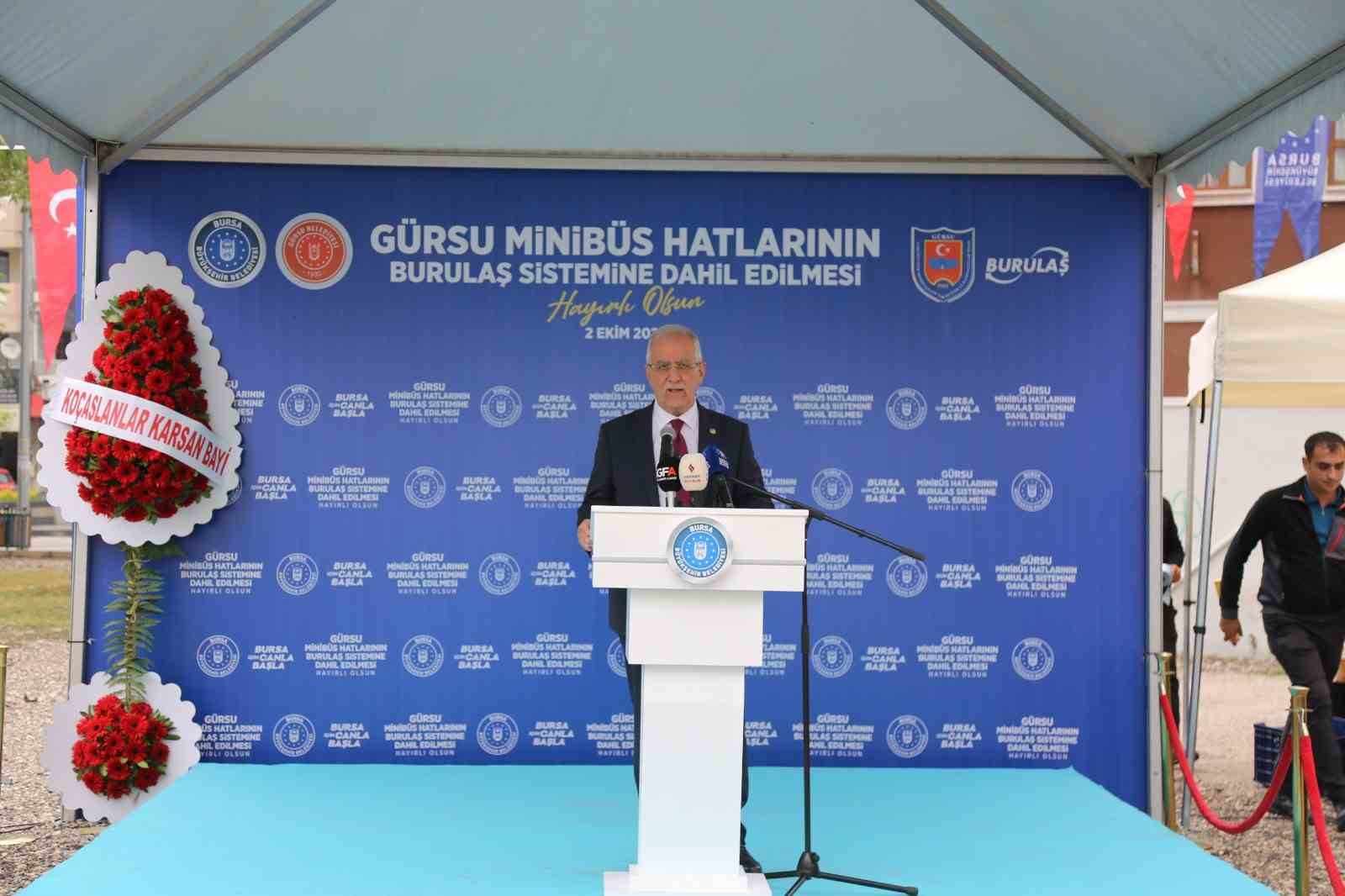 Gürsu minibüsleri Burulaş sistemine dahil oldu