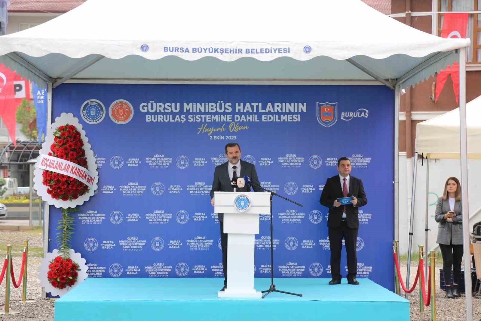 Gürsu minibüsleri Burulaş sistemine dahil oldu