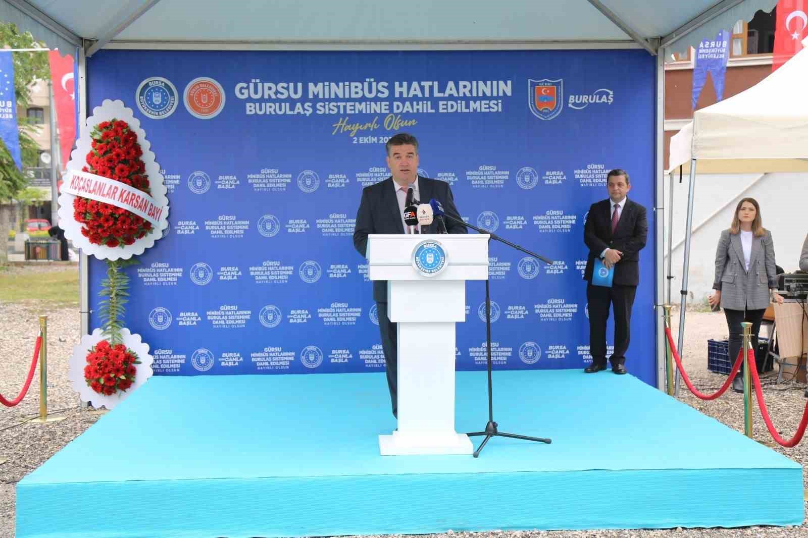 Gürsu minibüsleri Burulaş sistemine dahil oldu