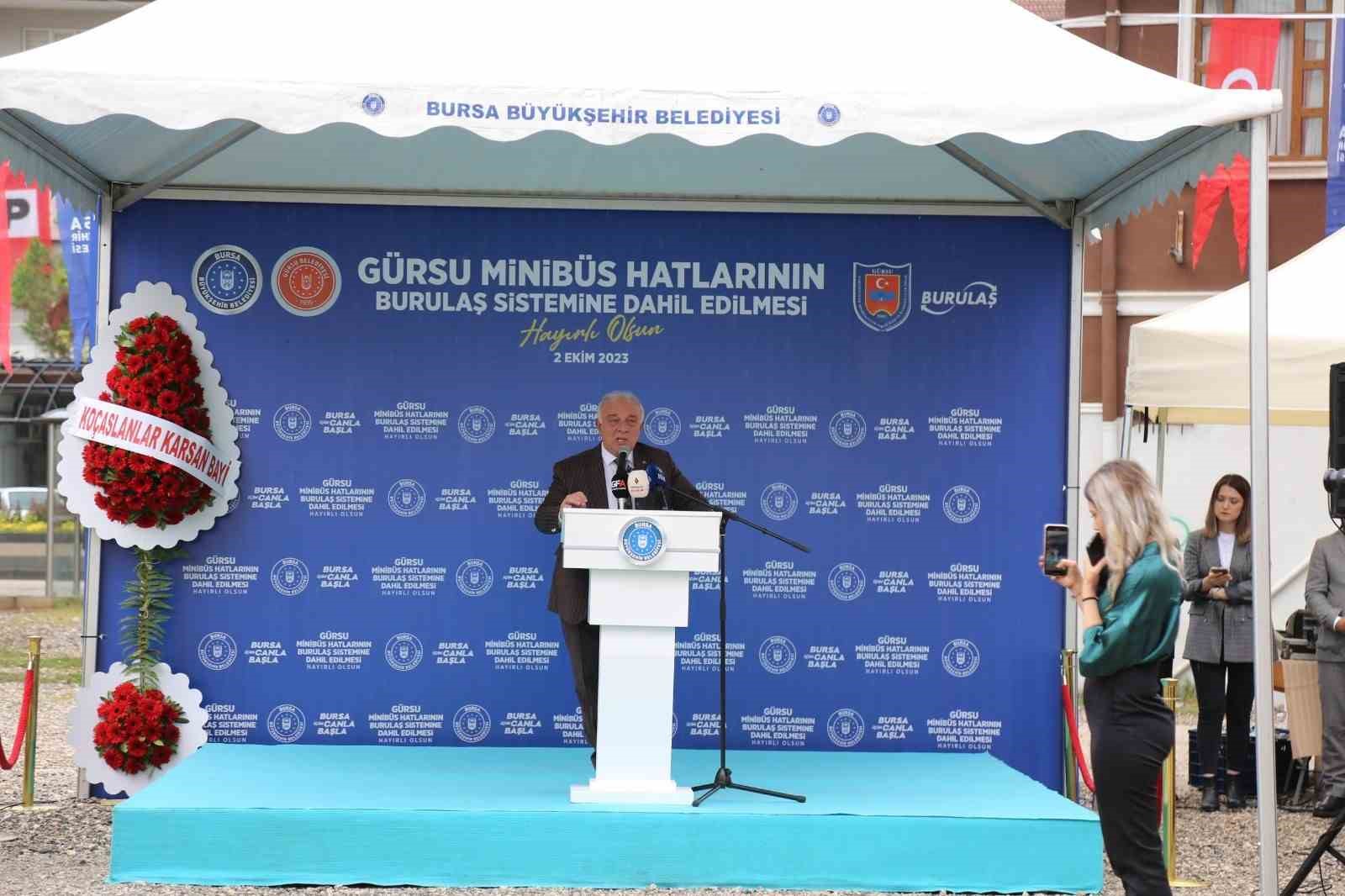 Gürsu minibüsleri Burulaş sistemine dahil oldu