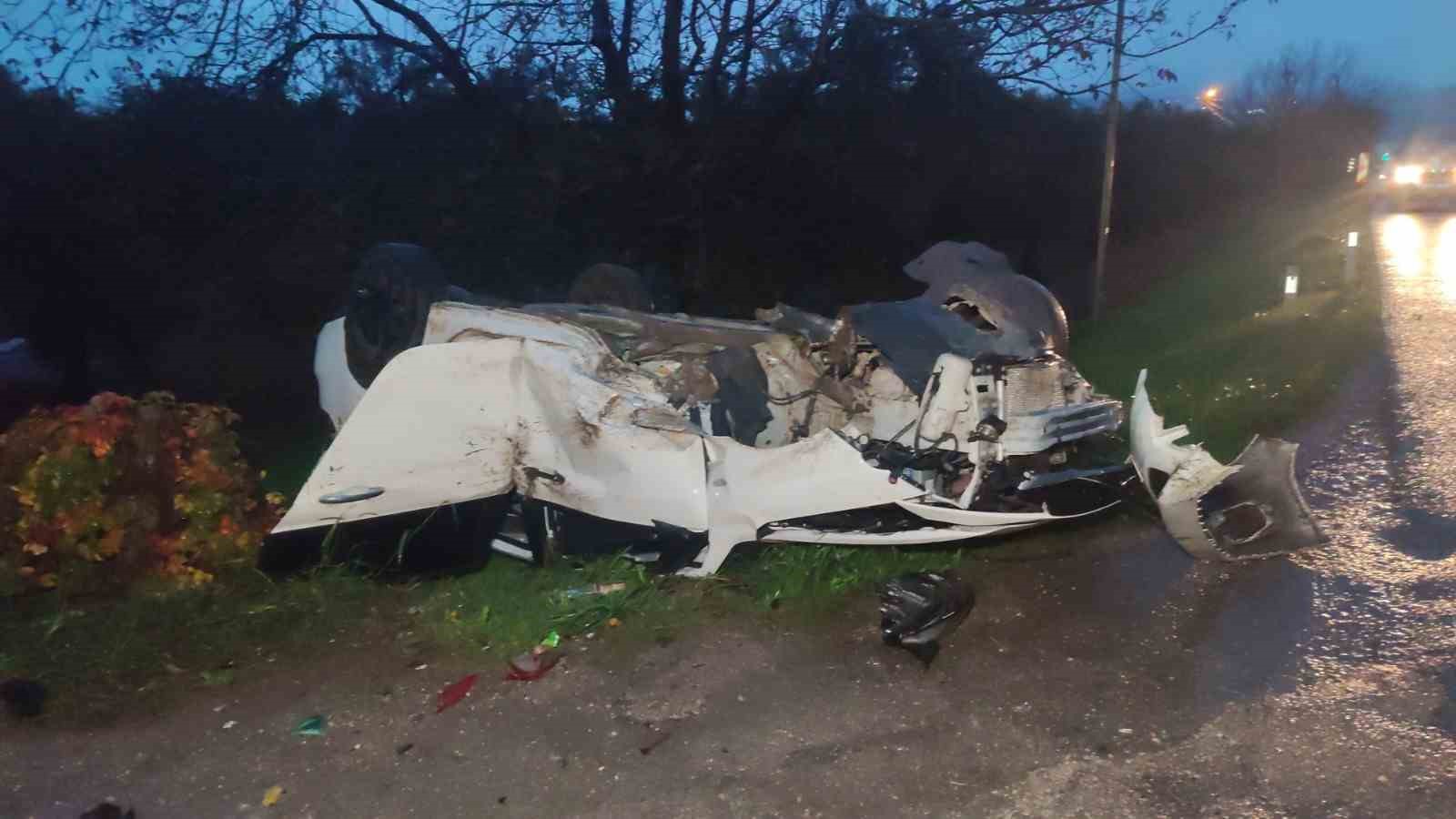 Bursa’da otomobil takla attı 1 yaralı