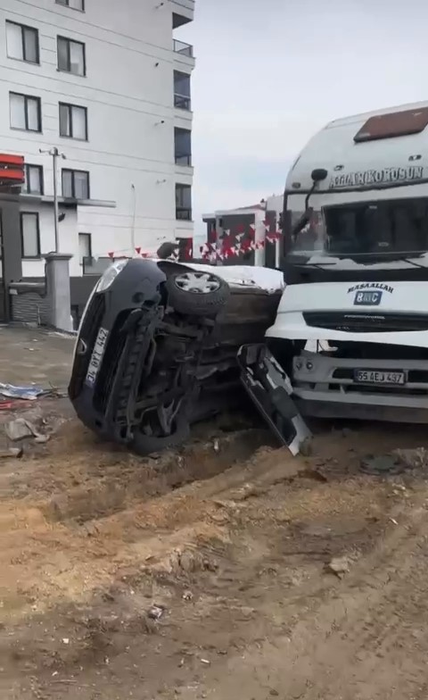 Bursa’da freni boşalan kamyon böyle harekete geçti, faciadan dönüldü