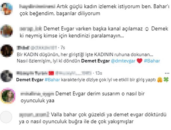 Bahar dizisiyle ekranlara dönen Demet Evgar, performansıyla alkış topladı