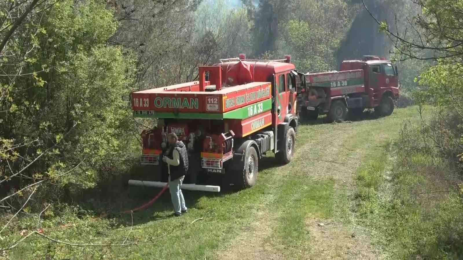 Bursa’da ormanlık alanda çıkan yangın kontrol altına alındı