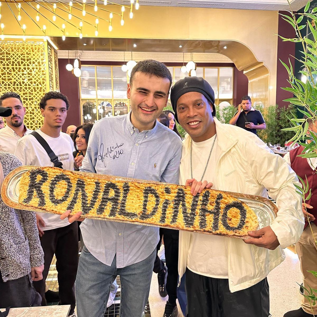 Fatih Terim ile Ronaldinho Katar'da bir arada