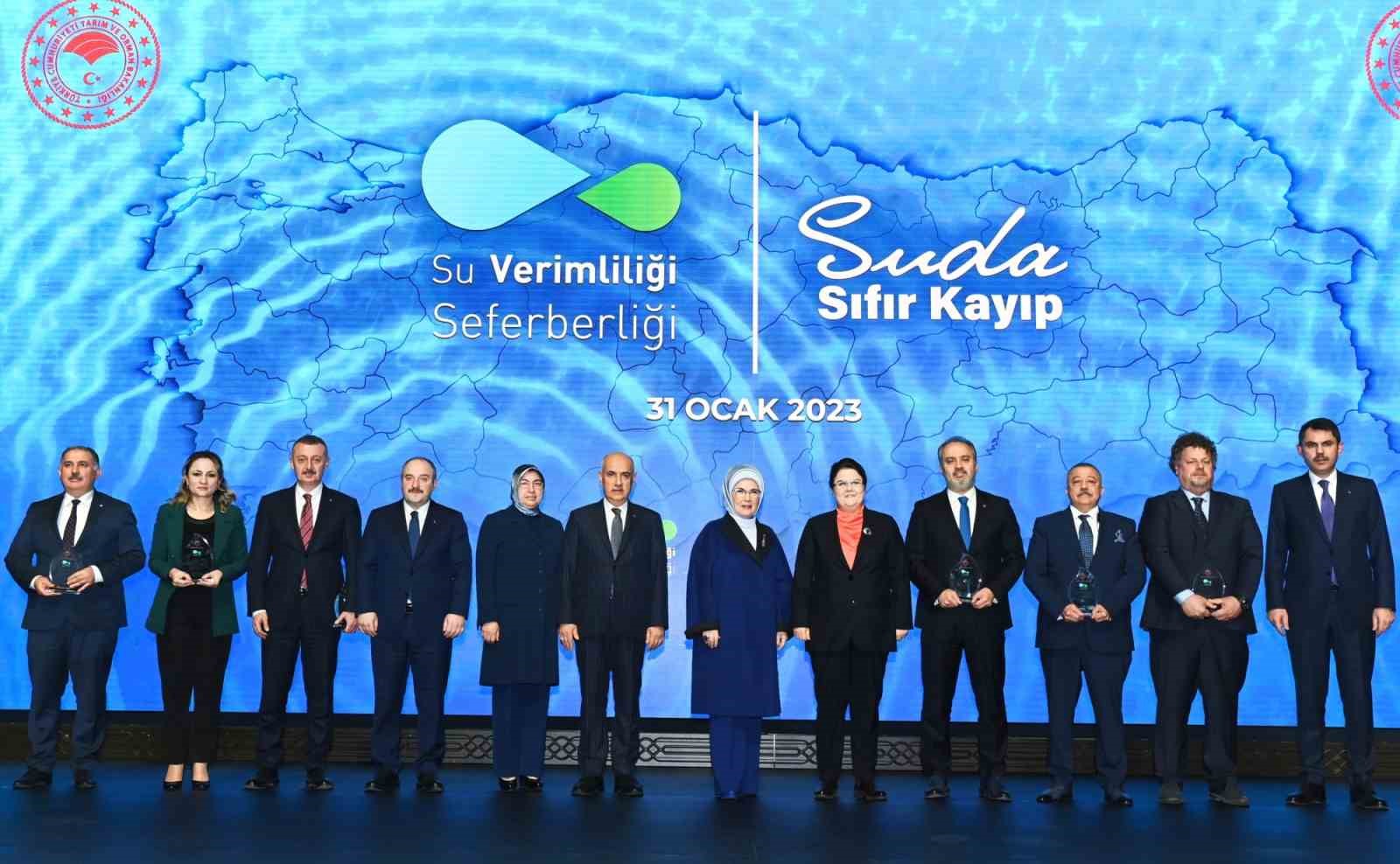 Bursa su verimliliğinde zirvede...Ödülü Emine Erdoğan verdi