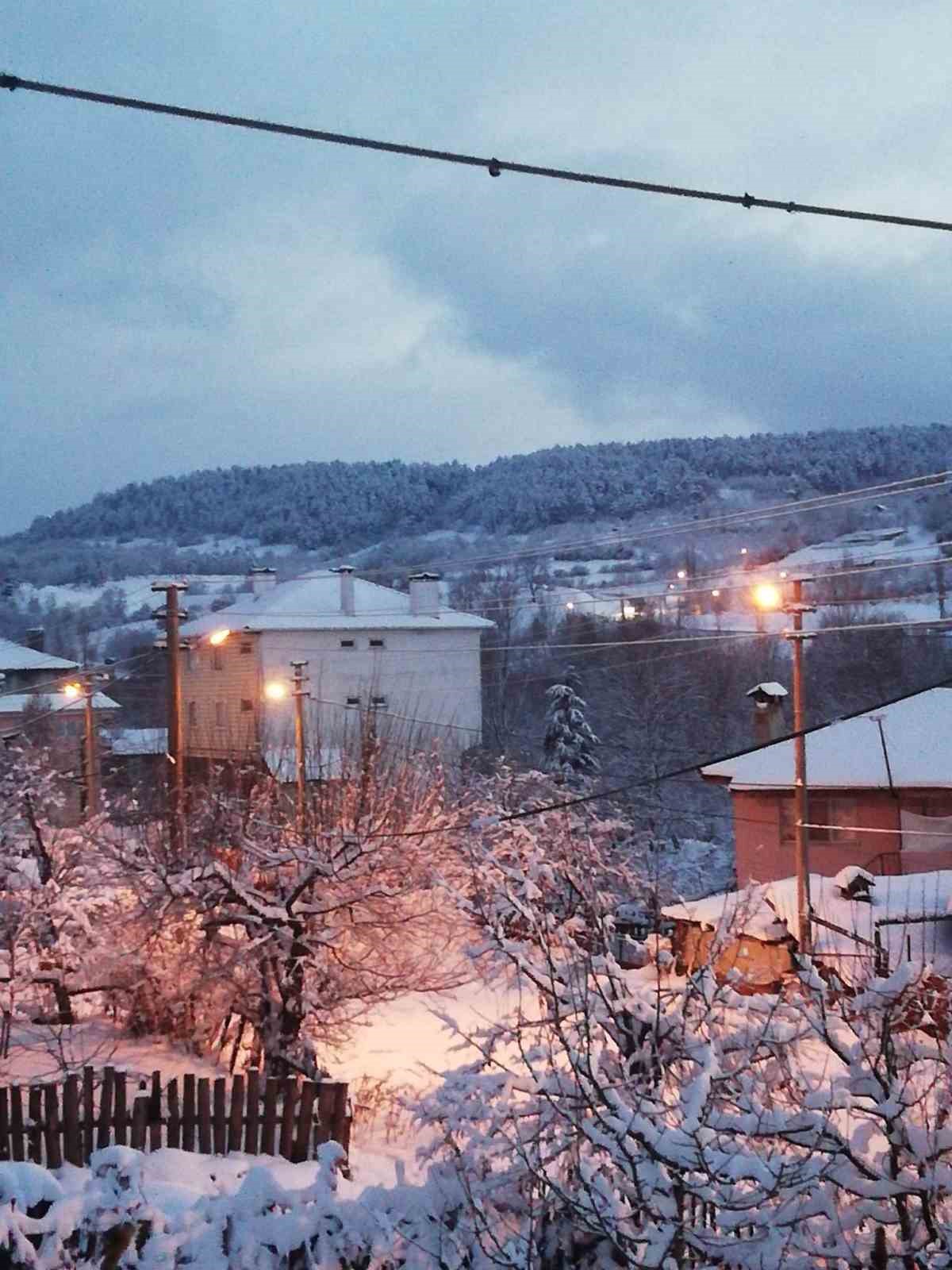 Bursa Keles’te kar yağışı çiftçiyi sevindirdi