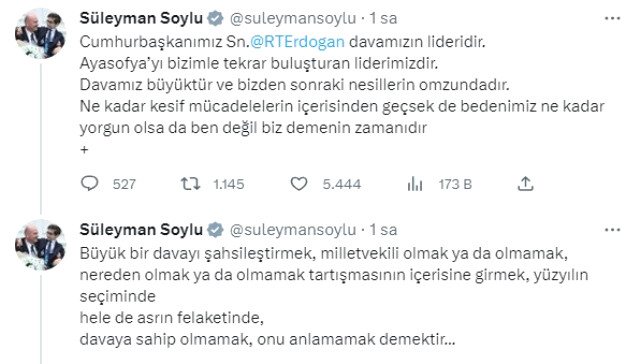 Süleyman Soylu, Cumhurbaşkanı Erdoğan ile anlaşmazlık yaşadığı iddiasını yalanladı: Davamızın lideridir