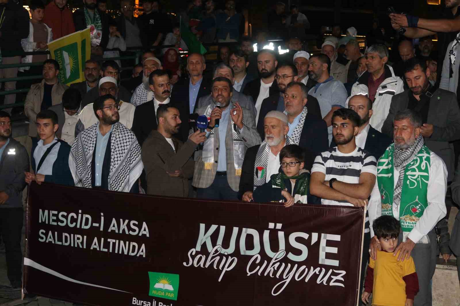 Bursa’da Filistin’e destek etkinliği
