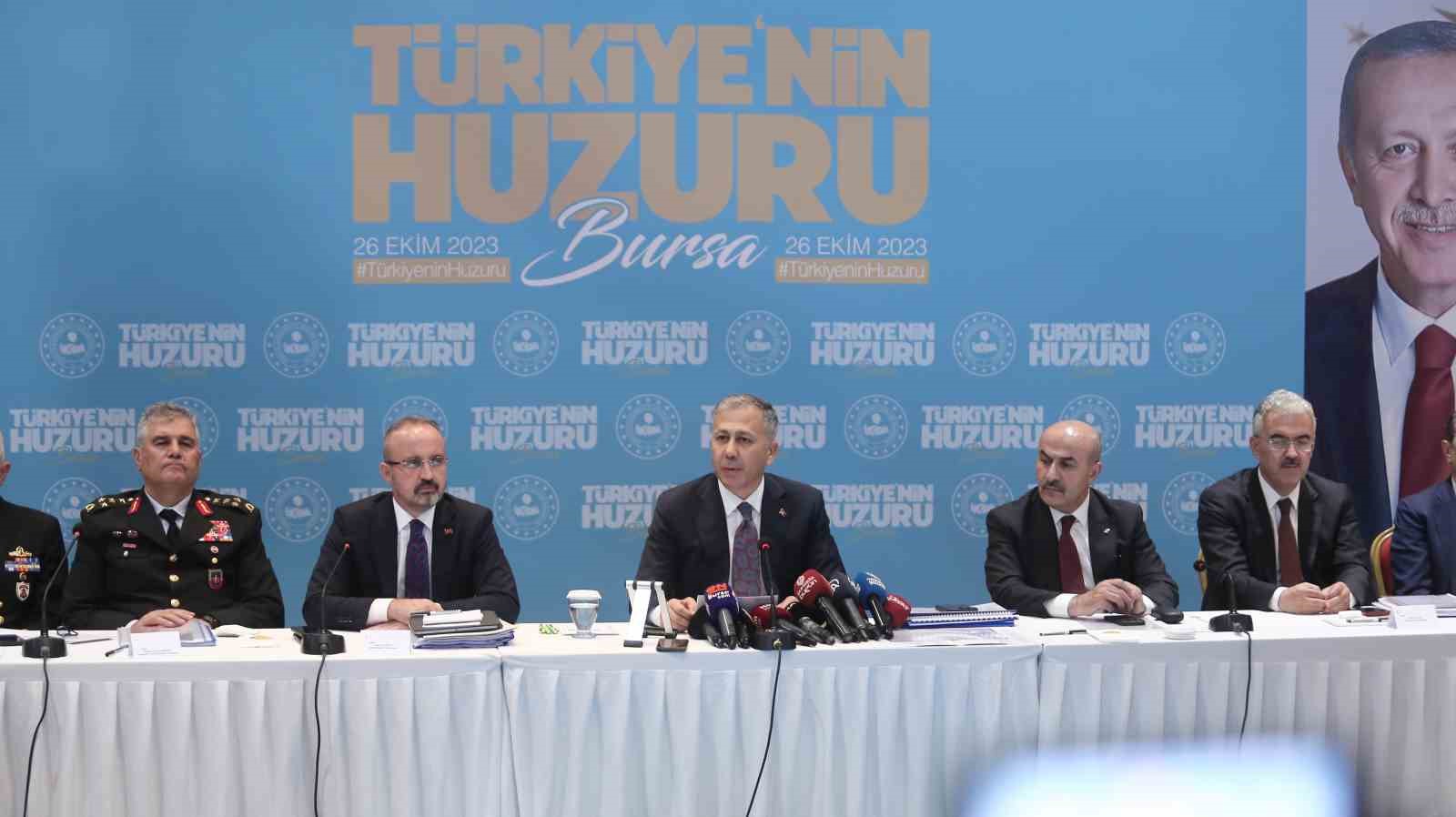 İçişleri Bakanı Yerlikaya, Bursa’nın son 120 günlük operasyon bilançosunu açıkladı