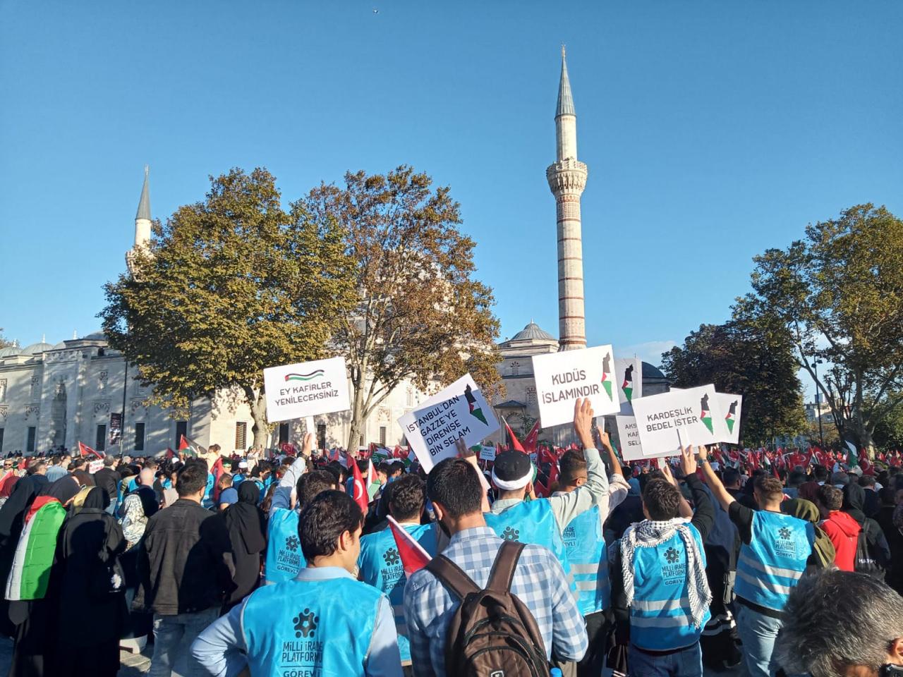 İstanbul'da 'Büyük Filistin Yürüyüşü'
