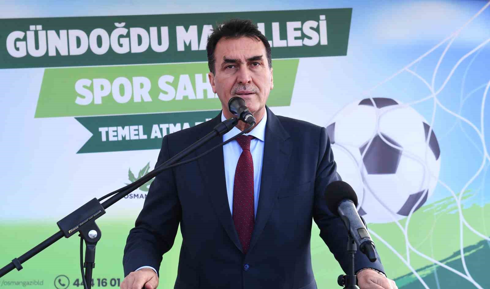 Osmangazi Gündoğdu Mahallesi spor sahasının temelleri atıldı