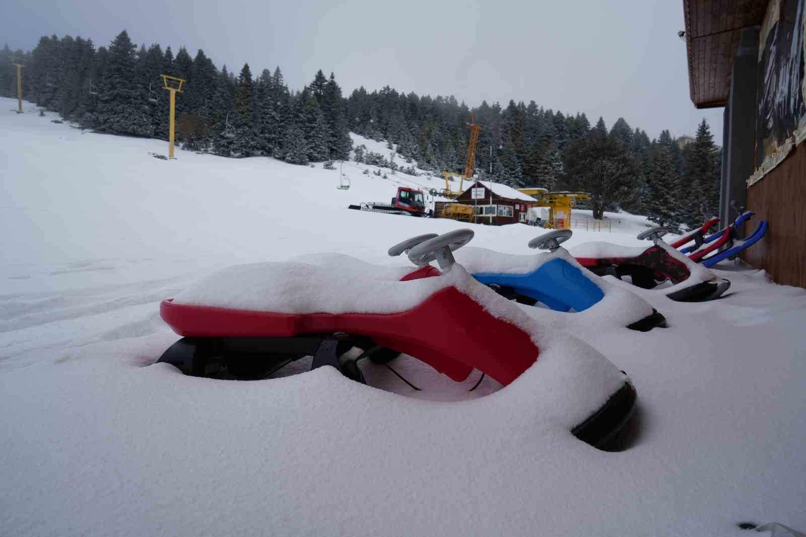 (Özel) Uludağ’da kayak sezonu kapandı, pistler bomboş kaldı